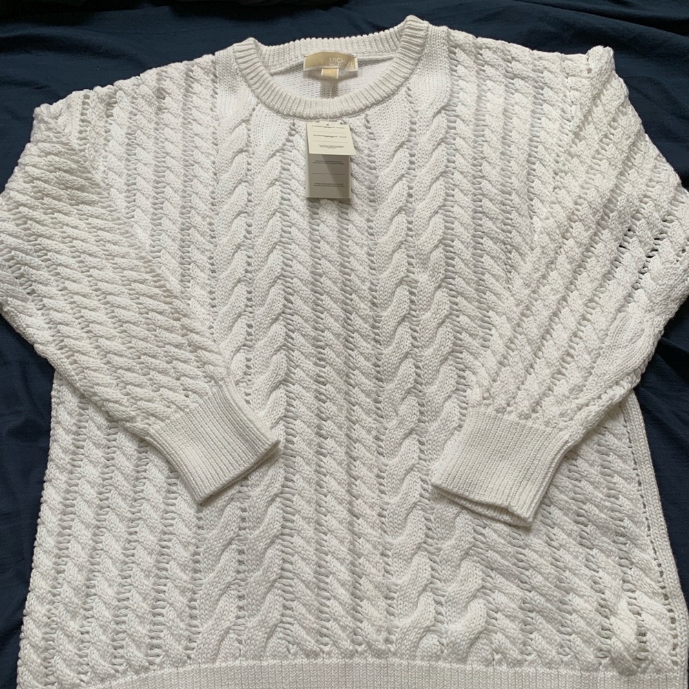 Michael Kors Open-Knit Cotton Sweater